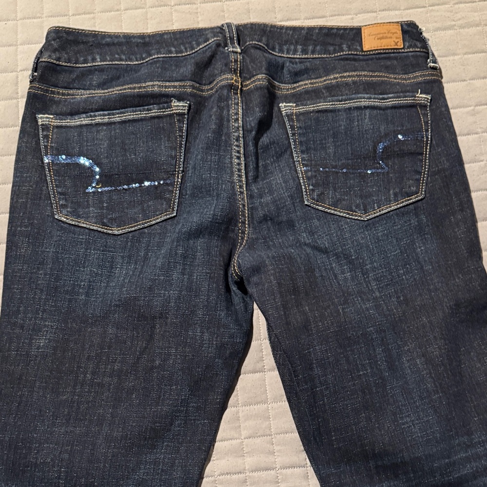 American Eagle Outfitters Skinny Kick Dark Wash Jeans - Picture 4 of 8